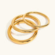Brazalete vintage liso dorado – imagen 5