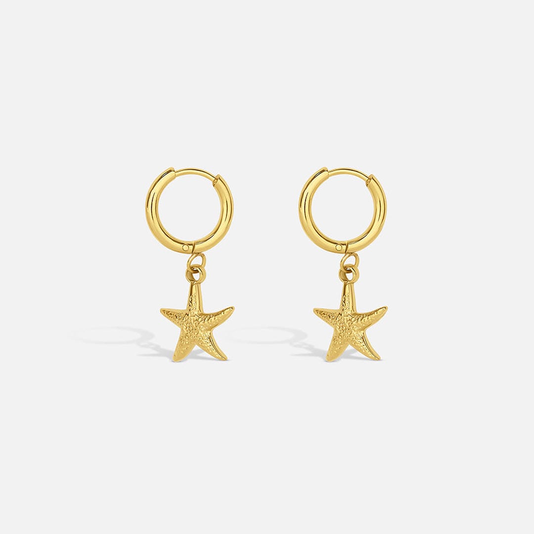 Pendientes colgantes de estrella de mar
