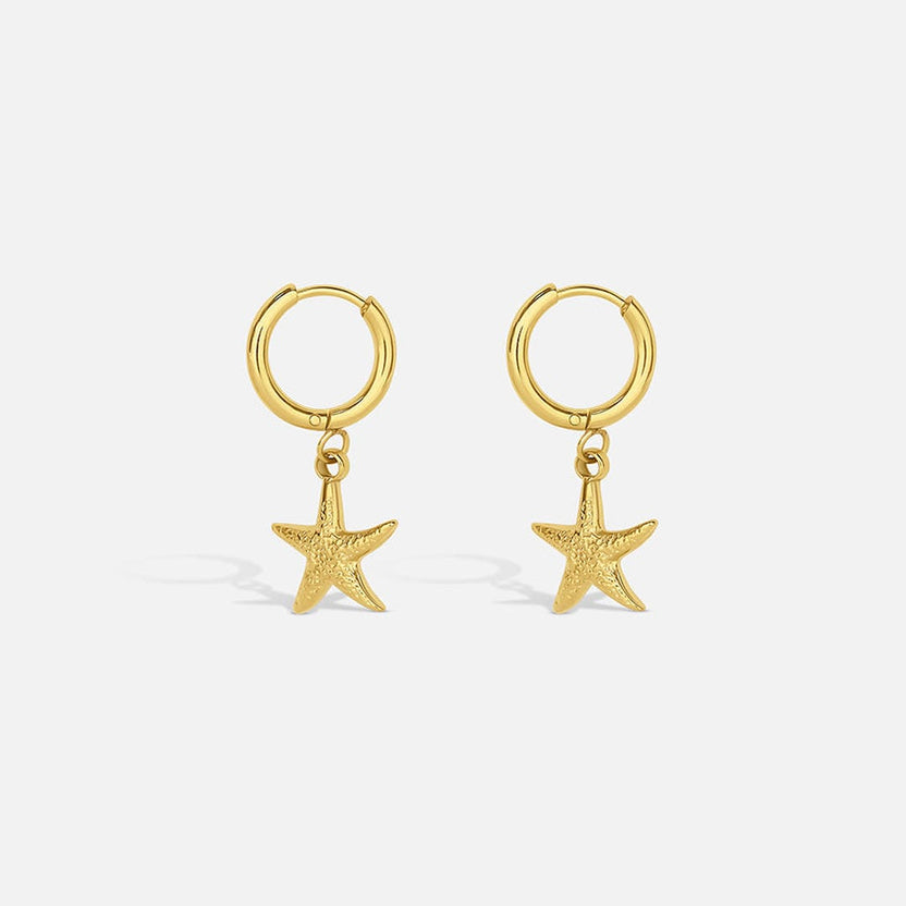 Pendientes colgantes de estrella de mar