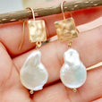 Pendientes retro de perlas de agua dulce – imagen 2