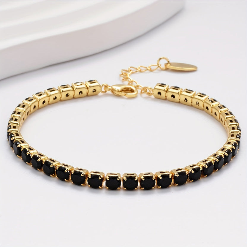 Pulsera tennis de talla cuadrada