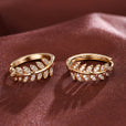Pendientes de moda con hoja de circonita incrustada – imagen 4