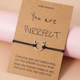 Pulsera plateada Purrrfect para regalo