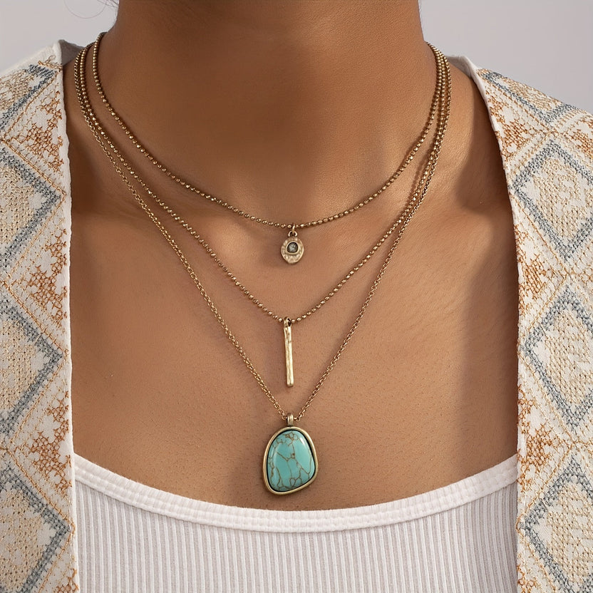 Collar boho de tres capas