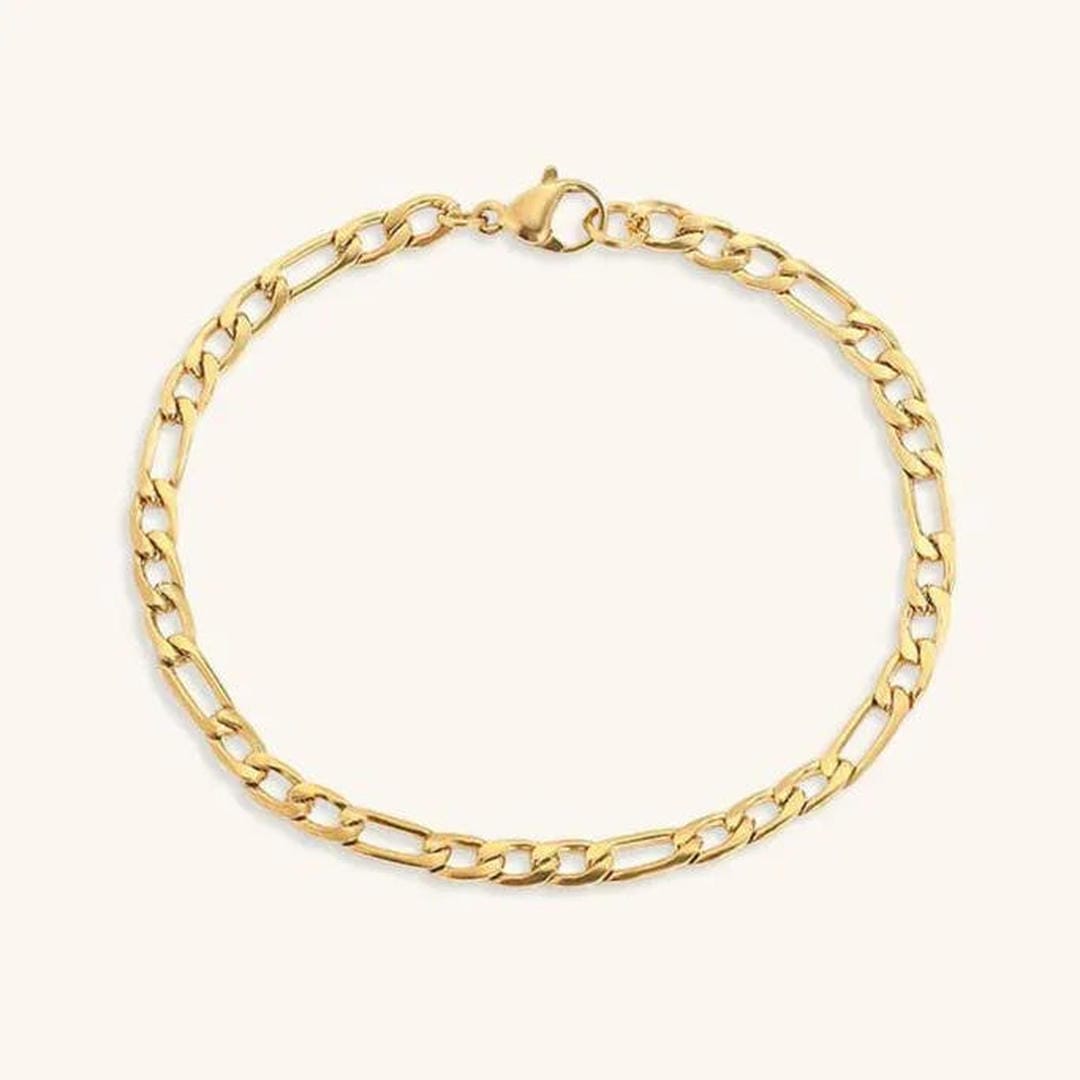 Pulsera vintage de cadena dorada