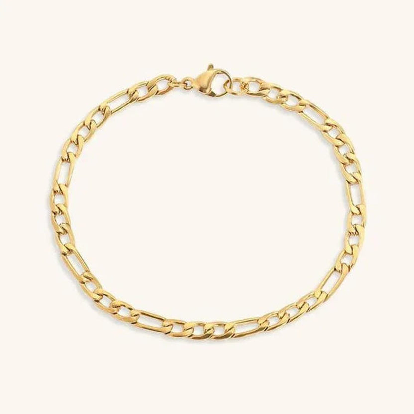 Pulsera vintage de cadena dorada