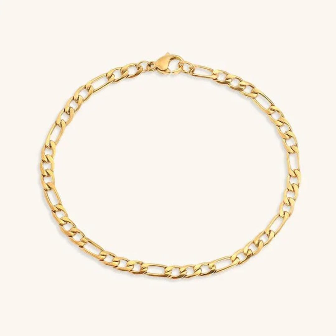 Pulsera vintage de cadena dorada – imagen 3