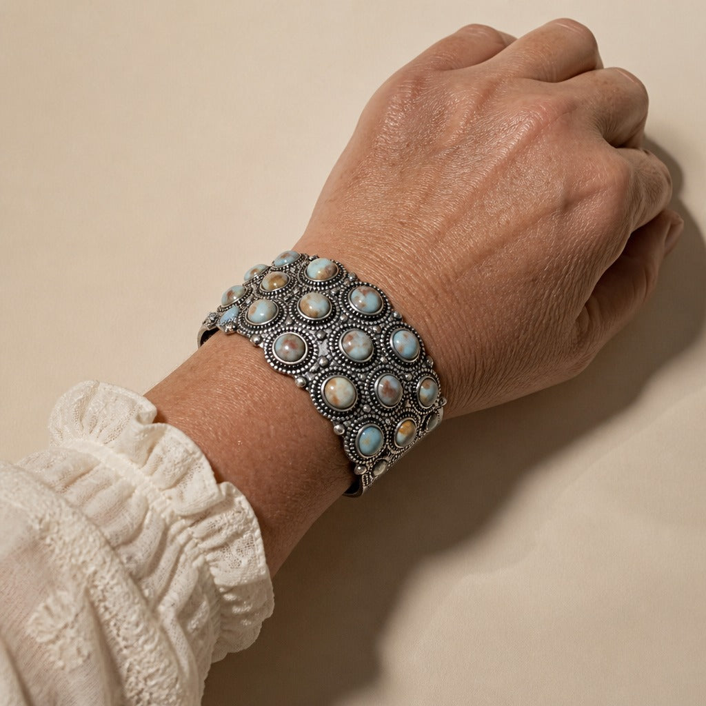 Brazalete vintage de piedra natural – imagen 2