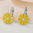 Pendientes florales de cristal deslumbrantes