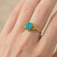 Anillo opulento de alambre con piedra natural – imagen 2