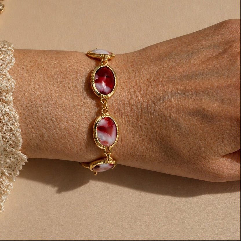 Pulsera de piedras preciosas de acento Heritage
