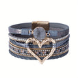 Pulsera bohemia de piel multicapa – imagen 8