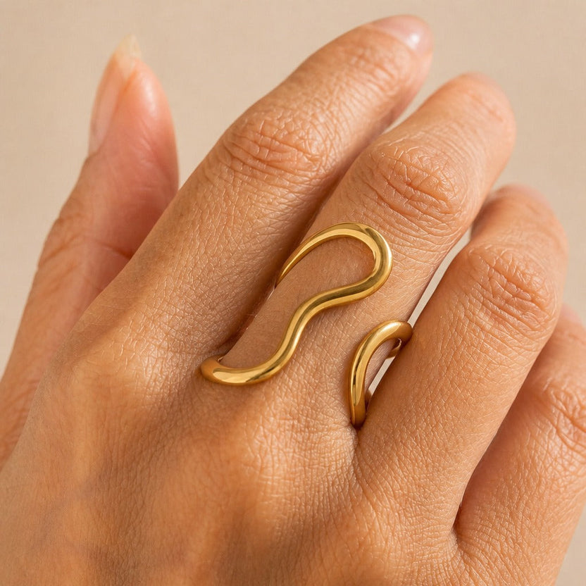Anillo de oro llamativo Éclat