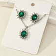 Conjunto de plata con esmeralda y sol radiante — Carmen, Lucía & Rocío