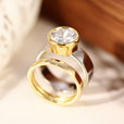 Set de anillo solitario redondo de lujo – imagen 2