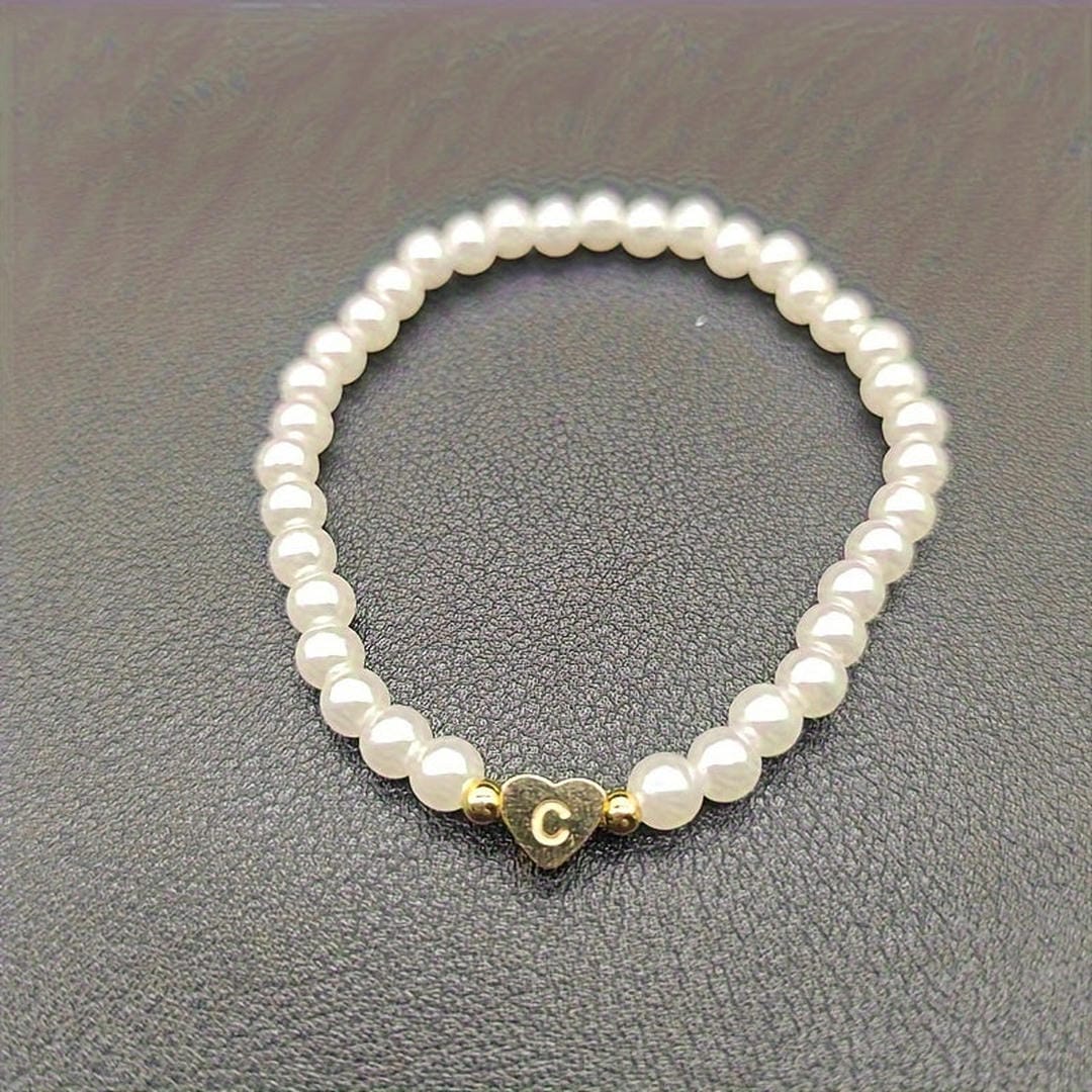Pulsera de perlas con letras de la A a la Z – imagen 4