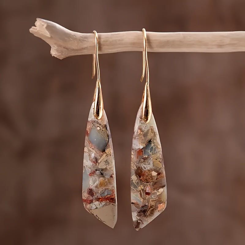 Pendientes Heavenly de jaspe con aro