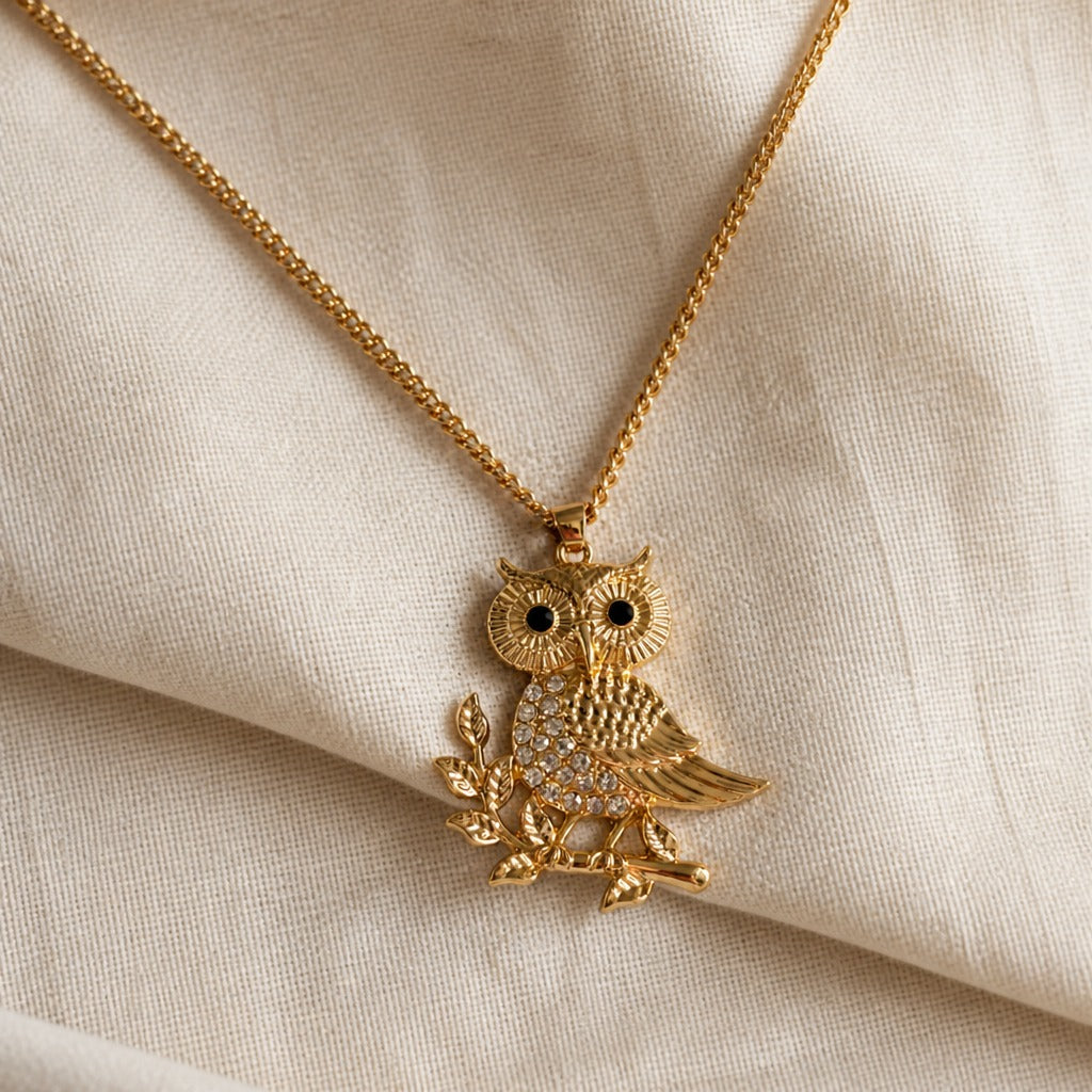 Collar con colgante en forma de búho – imagen 2