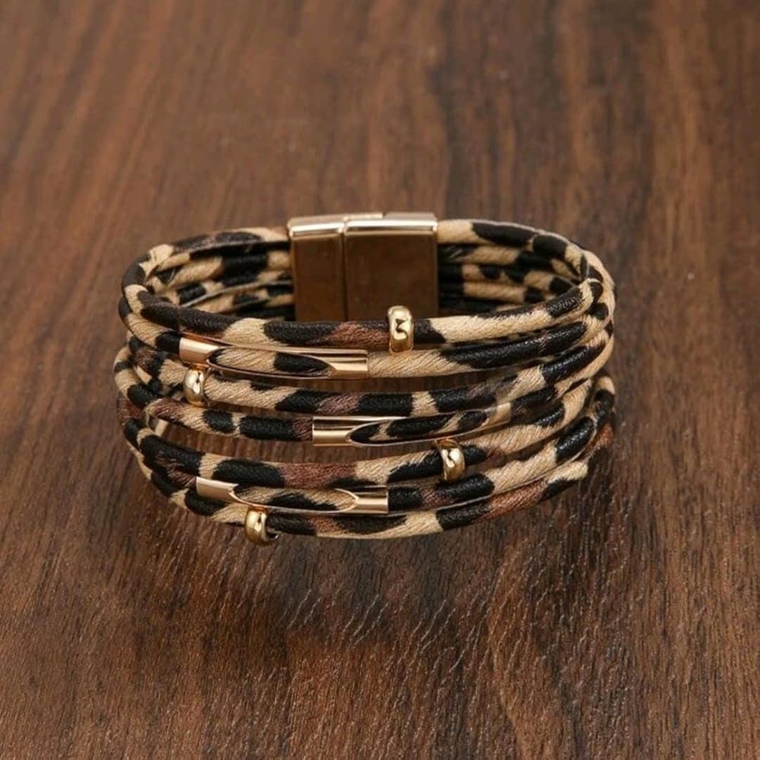 Pulsera envolvente boho ancha y multicapa – imagen 3