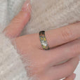 Anillo vintage de girasol y libélula – imagen 2