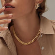Collar statement de eslabón cubano