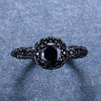 Anillo de eternidad de circonita negro vintage – imagen 2