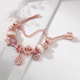 Pulsera atrapasueños de rosa con dijes incluidos – imagen 2