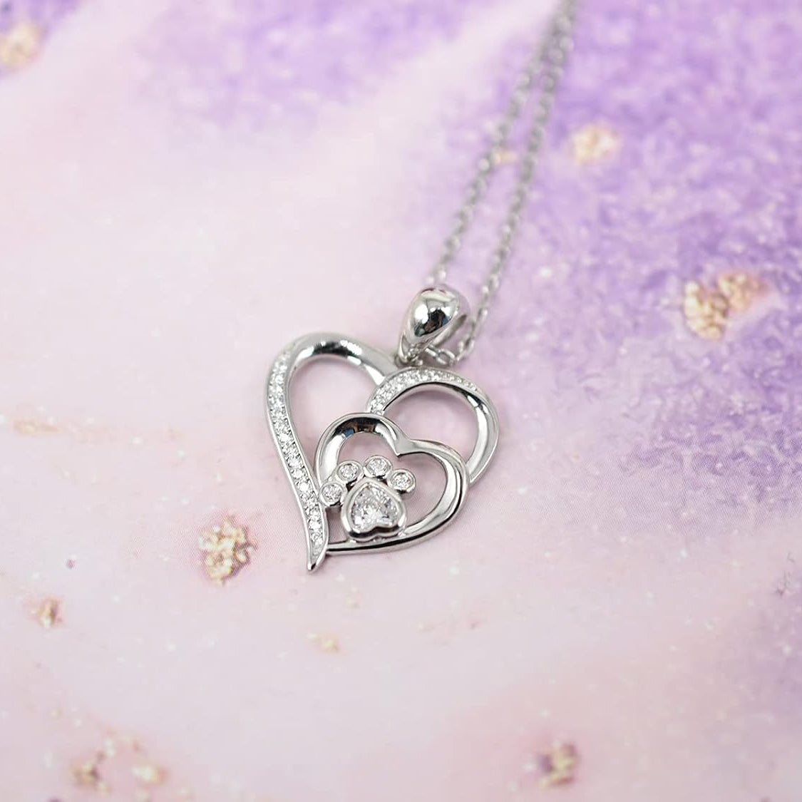 Collar delicado con huella en forma de corazón – imagen 3