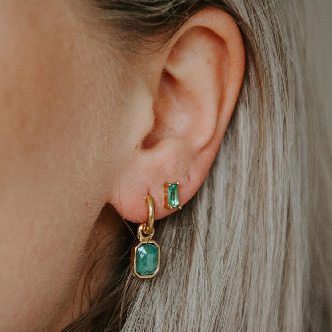 Pendientes elegantes Leonore con piedras de color – imagen 5