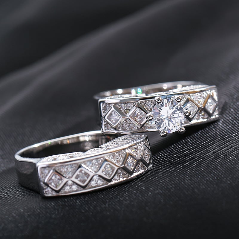 Conjunto de anillos de circonita Viento frío — Carmen, Lucía & Rocío