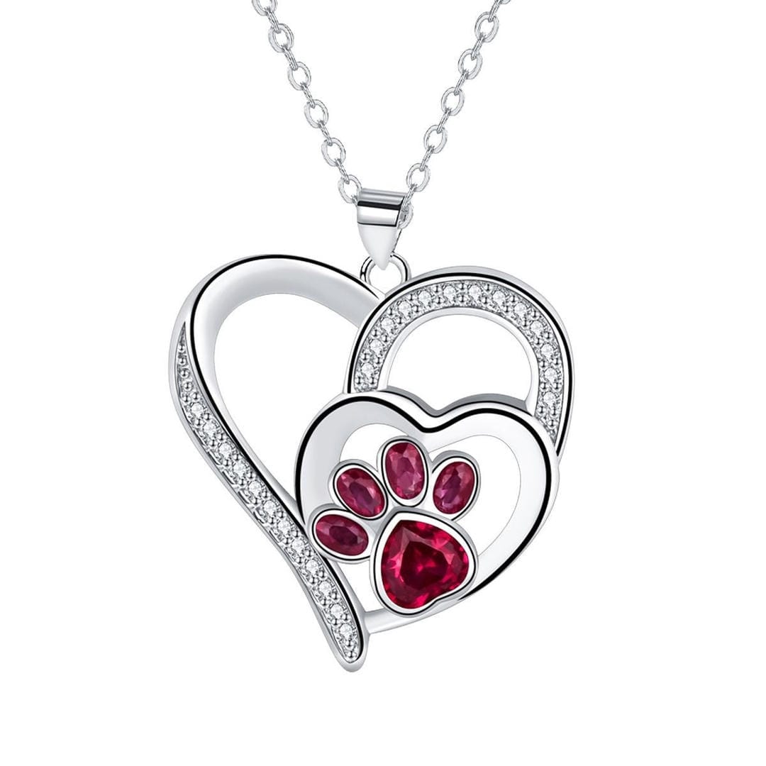 Collar con colgante de huella de patita adorable – imagen 3