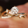 Anillo de circonita en oro blanco con cielo estrellado – imagen 3