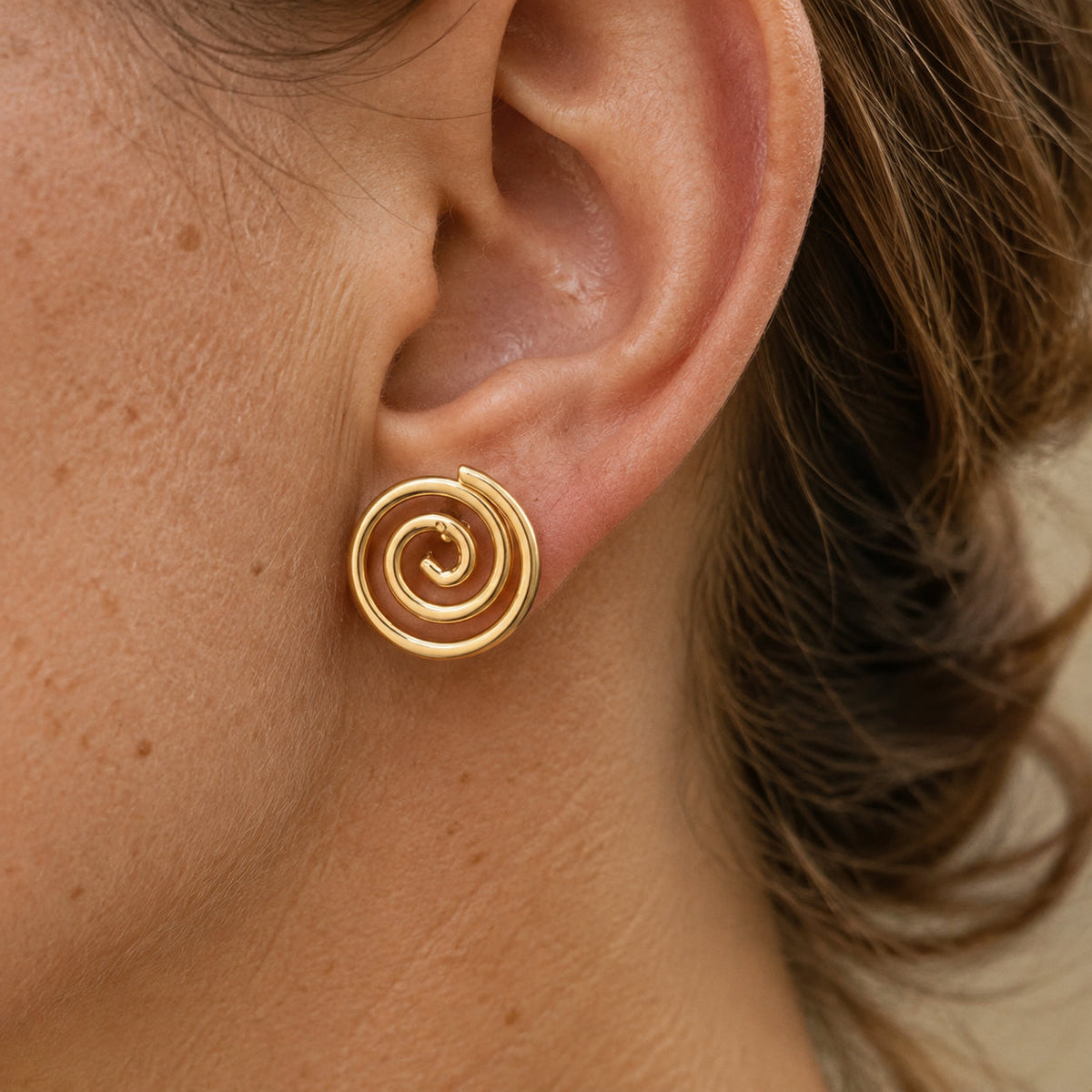 Pendientes radiantes de espiral