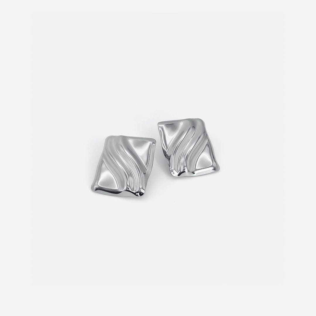 Pendientes atemporales de cubo en plata, estilo llamativo – imagen 2