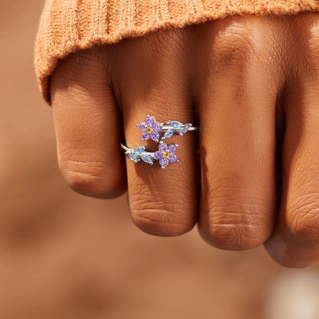 Anillo Gracia azul morado – imagen 2