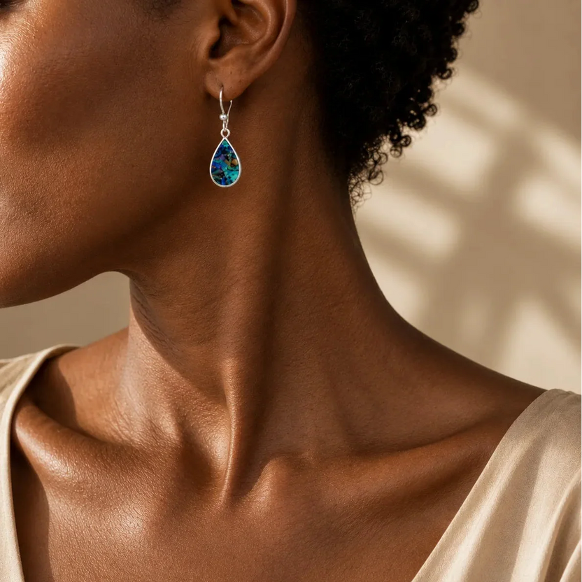 Pendientes boho turquesa radiantes