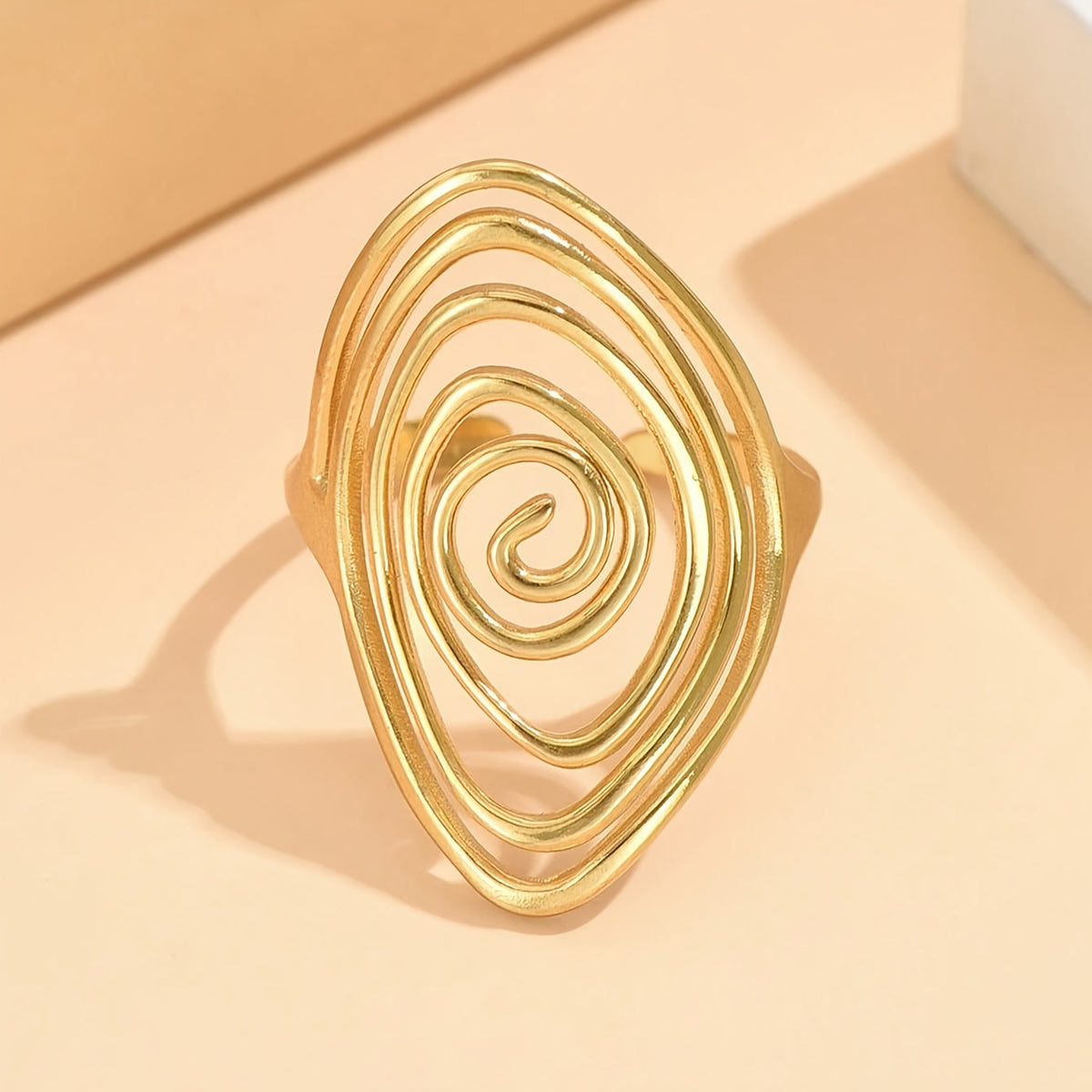 Anillo espiral hueco de lujo – imagen 2