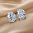 Pendientes de oro blanco con circonita atemporales