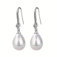 Pendientes de lágrima con perla y cristal – imagen 2