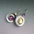 Pendientes colgantes circulares de circonita – imagen 3