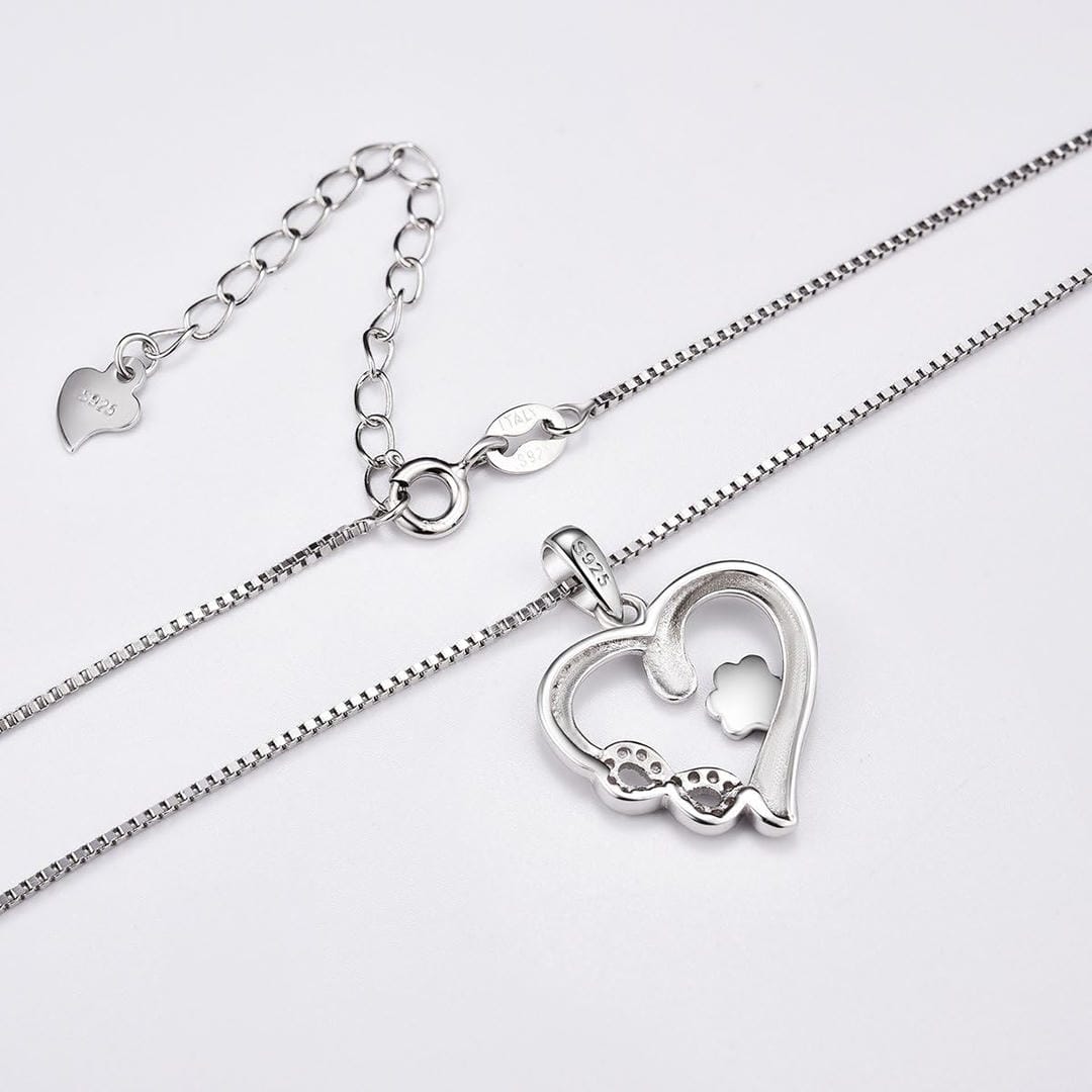Collar con dije de huella y corazón infinito – imagen 4