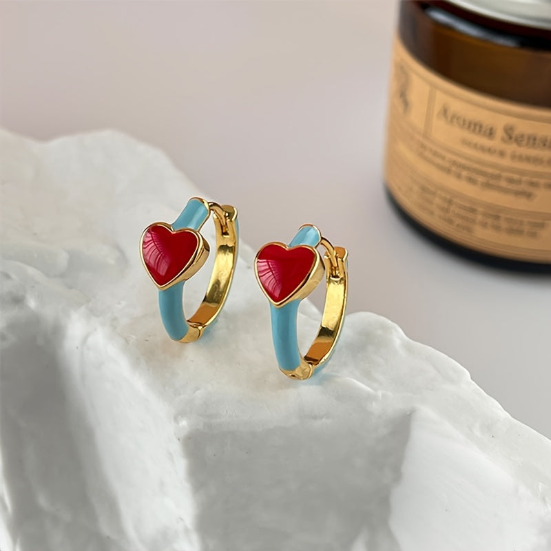 Pendientes vintage con forma de amor