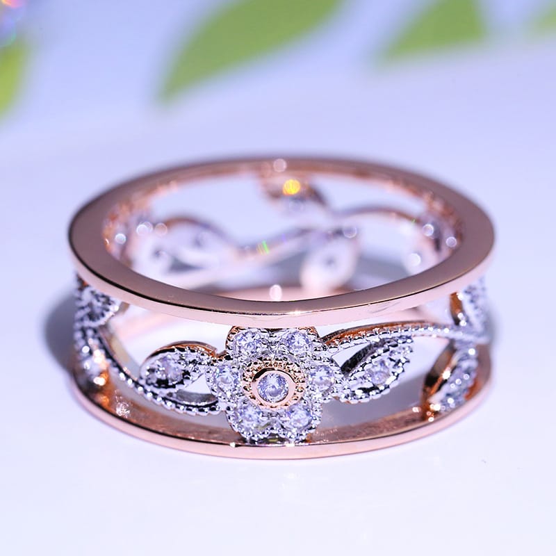 Anillo rosa radiante en flor – imagen 2