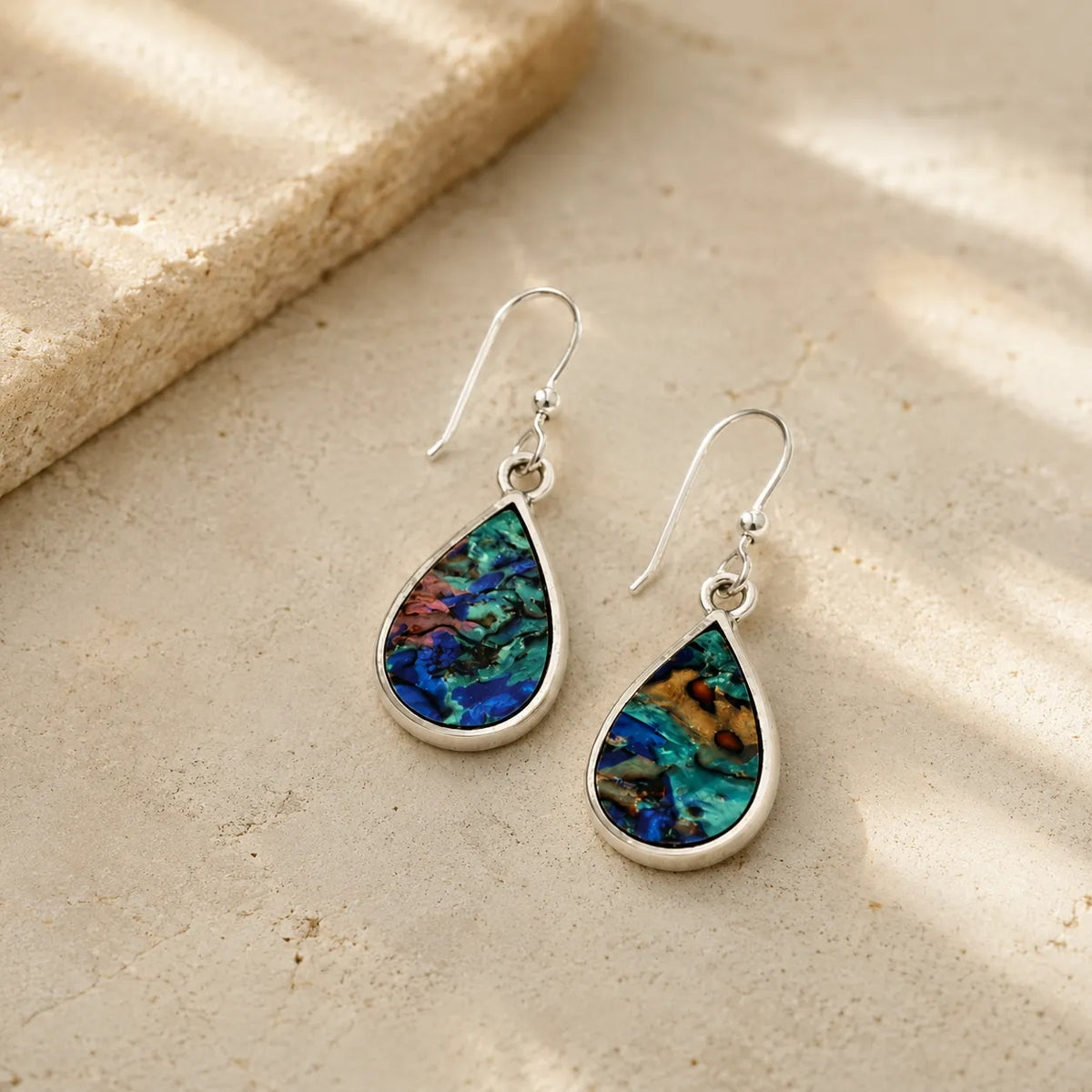 Pendientes boho turquesa radiantes – imagen 2