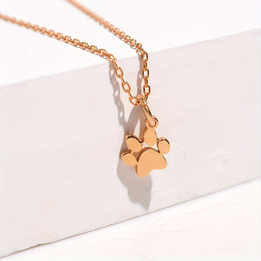 Collar Forever de pata en oro rosa