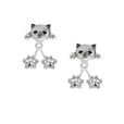 Pendientes de cabeza de gato con colgante de pata – imagen 2