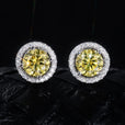 Pendientes halo amarillos deslumbrantes – imagen 2