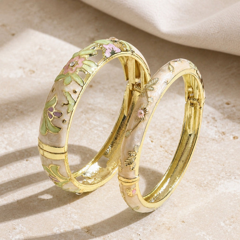 Conjunto de pulseras vintage de cloisonné — Carmen, Lucía & Rocío