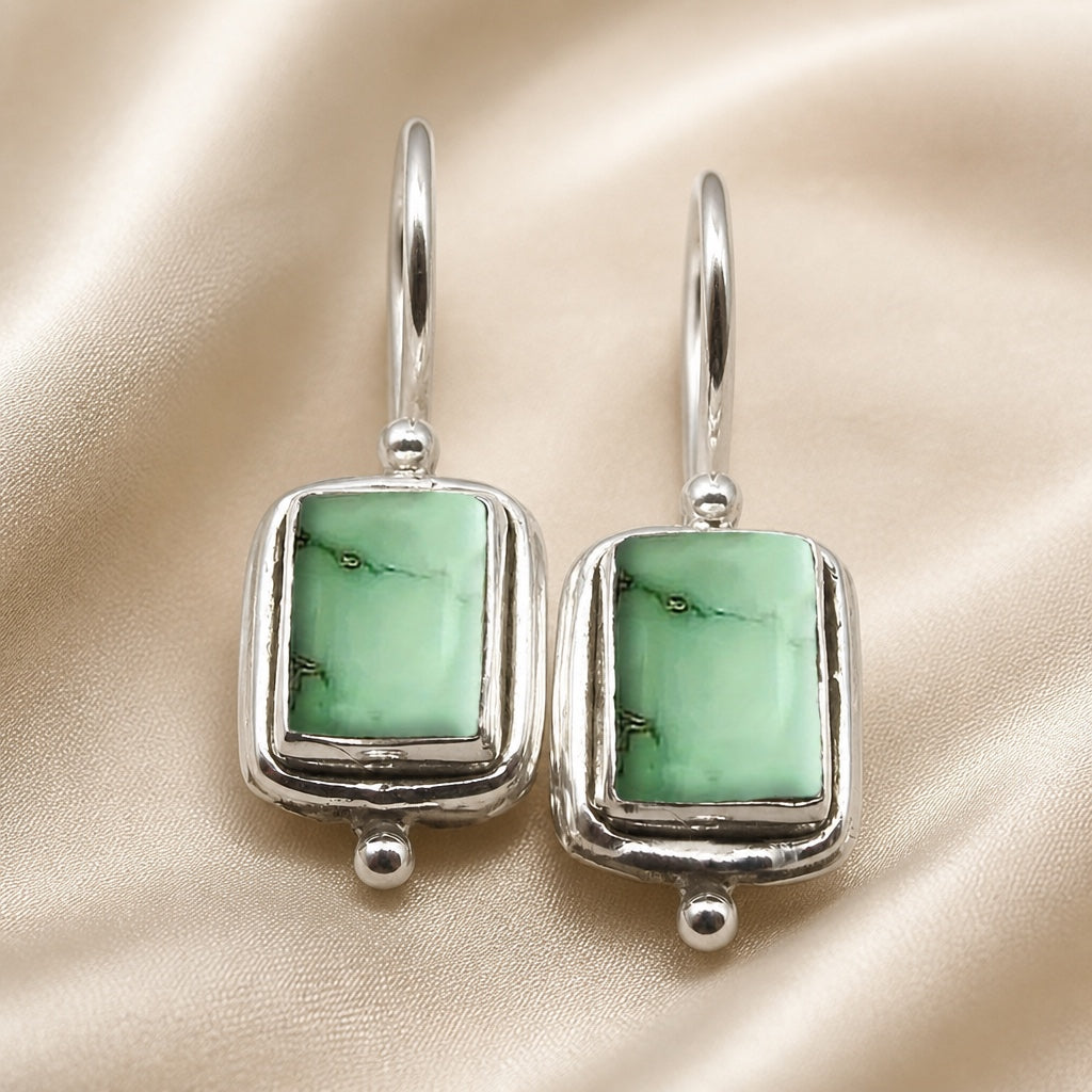 Pendientes bohemios retro turquesa
