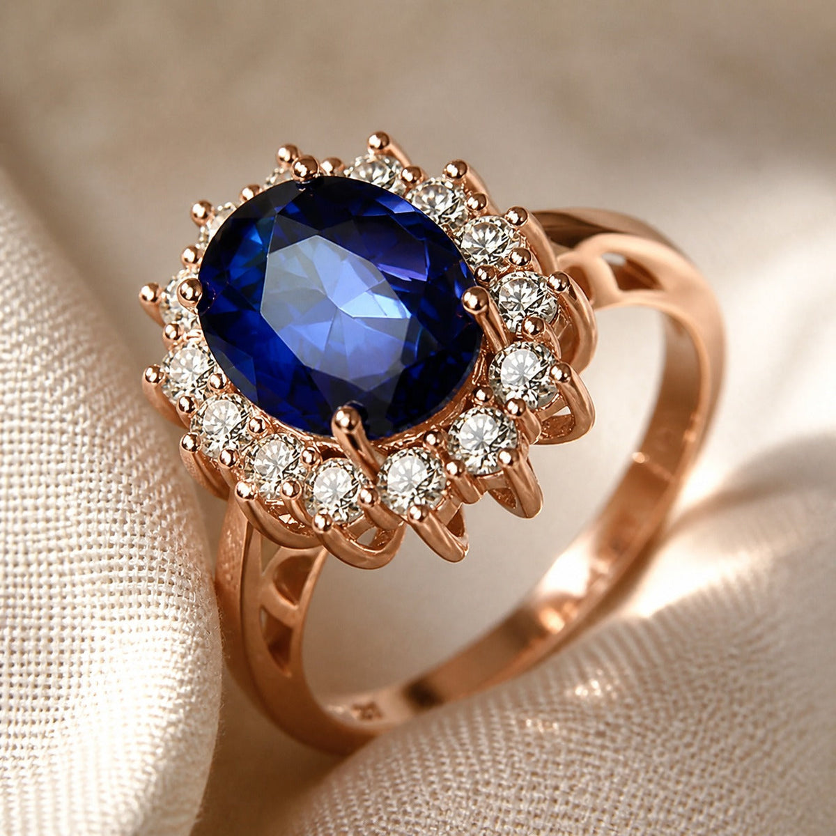 Anillo de compromiso real de zafiro – imagen 2